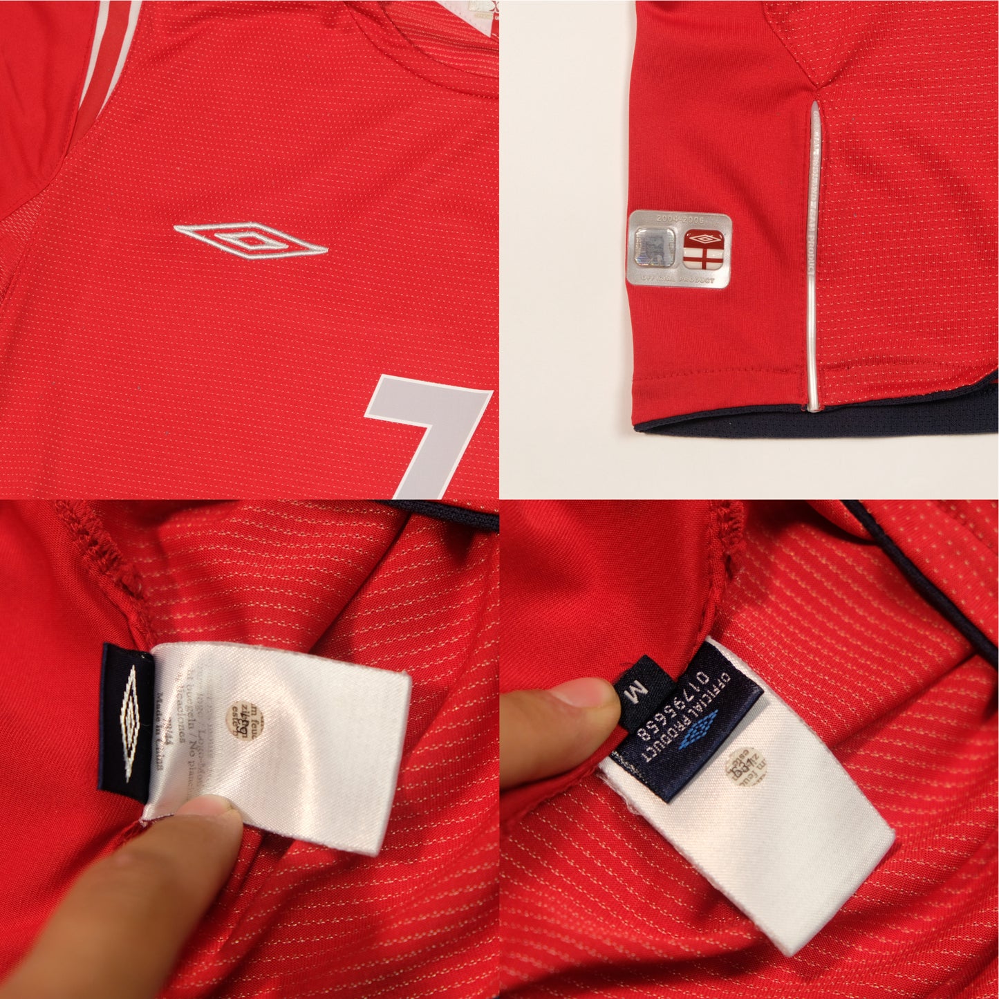 2004/06 England Away Shirt Umbro Beckham (M)