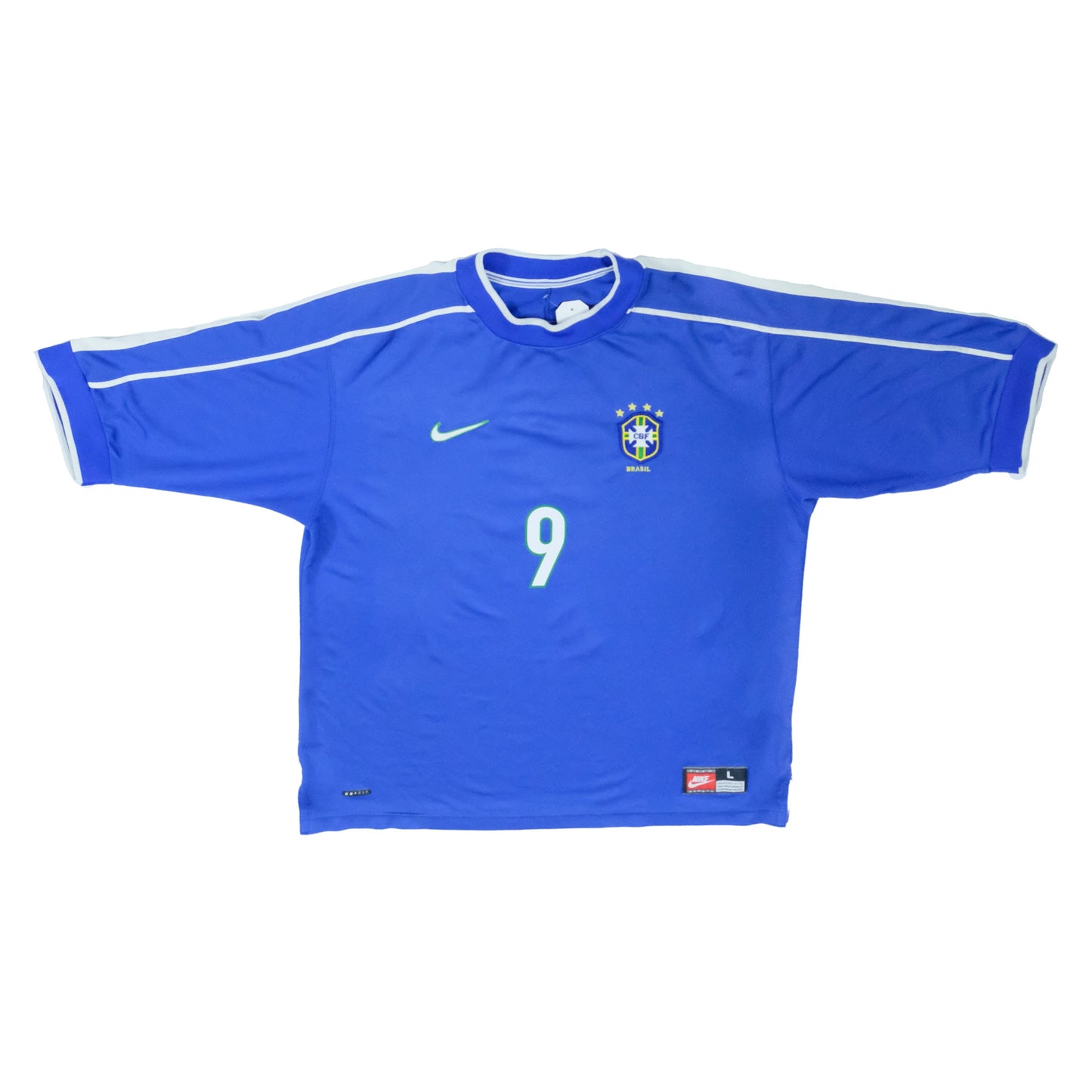 Brazil Ronaldo 9 Original Away Football Shirt 1998/2000 Nike Large