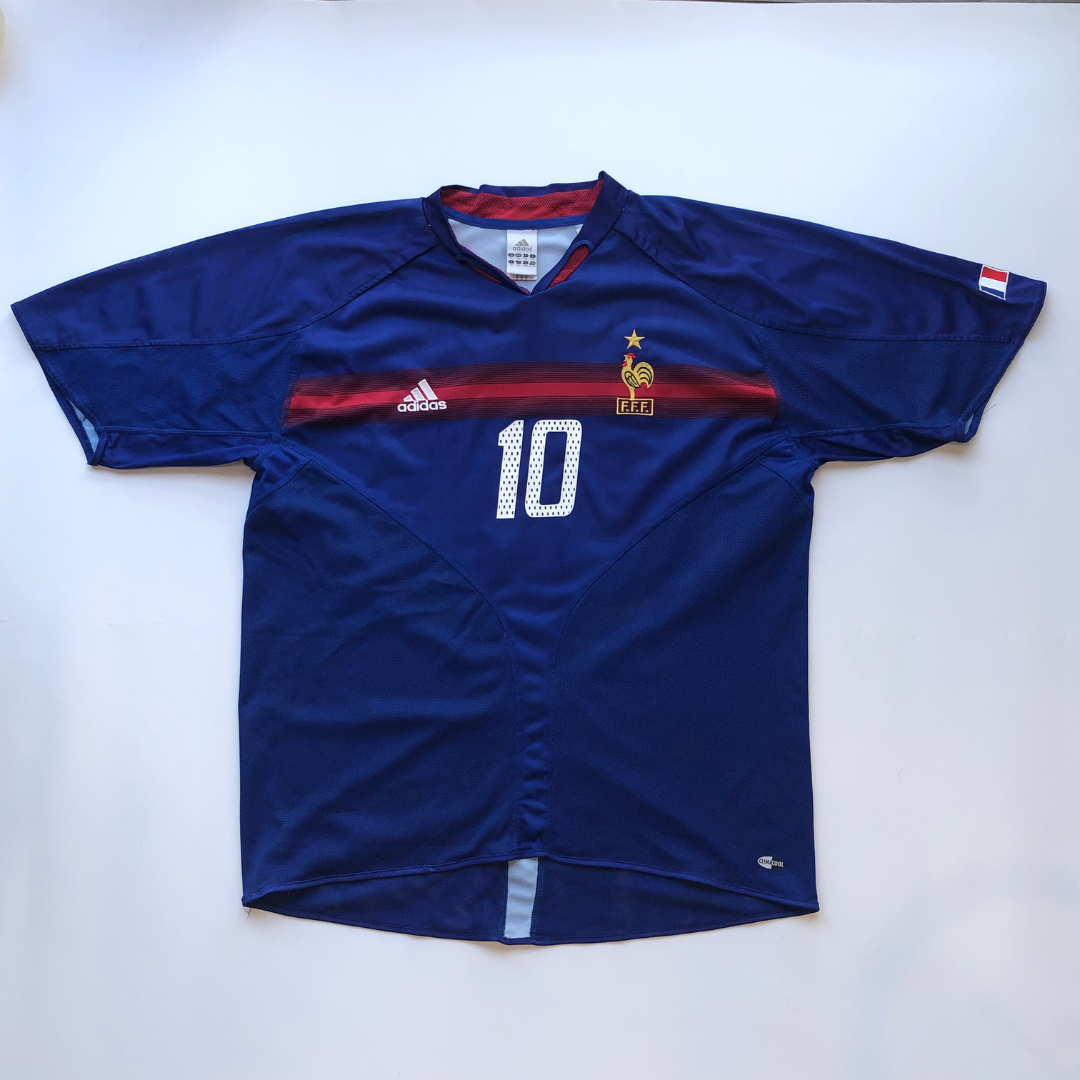France Original Zidane 2004/2006 Adidas Home Football Shirt Large