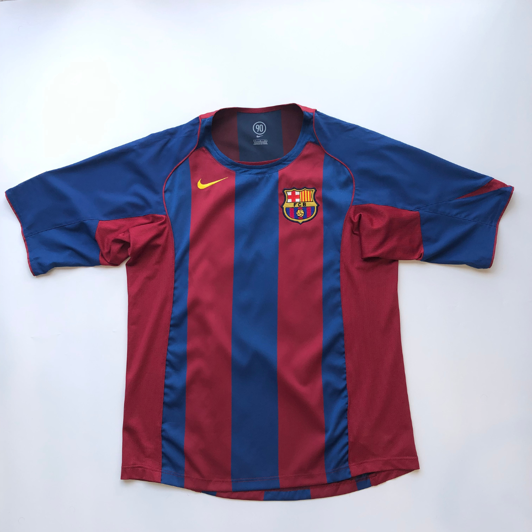 Barcelona Ronaldinho 10 Original 2004/2005 Vintage Home Football Shirt Medium