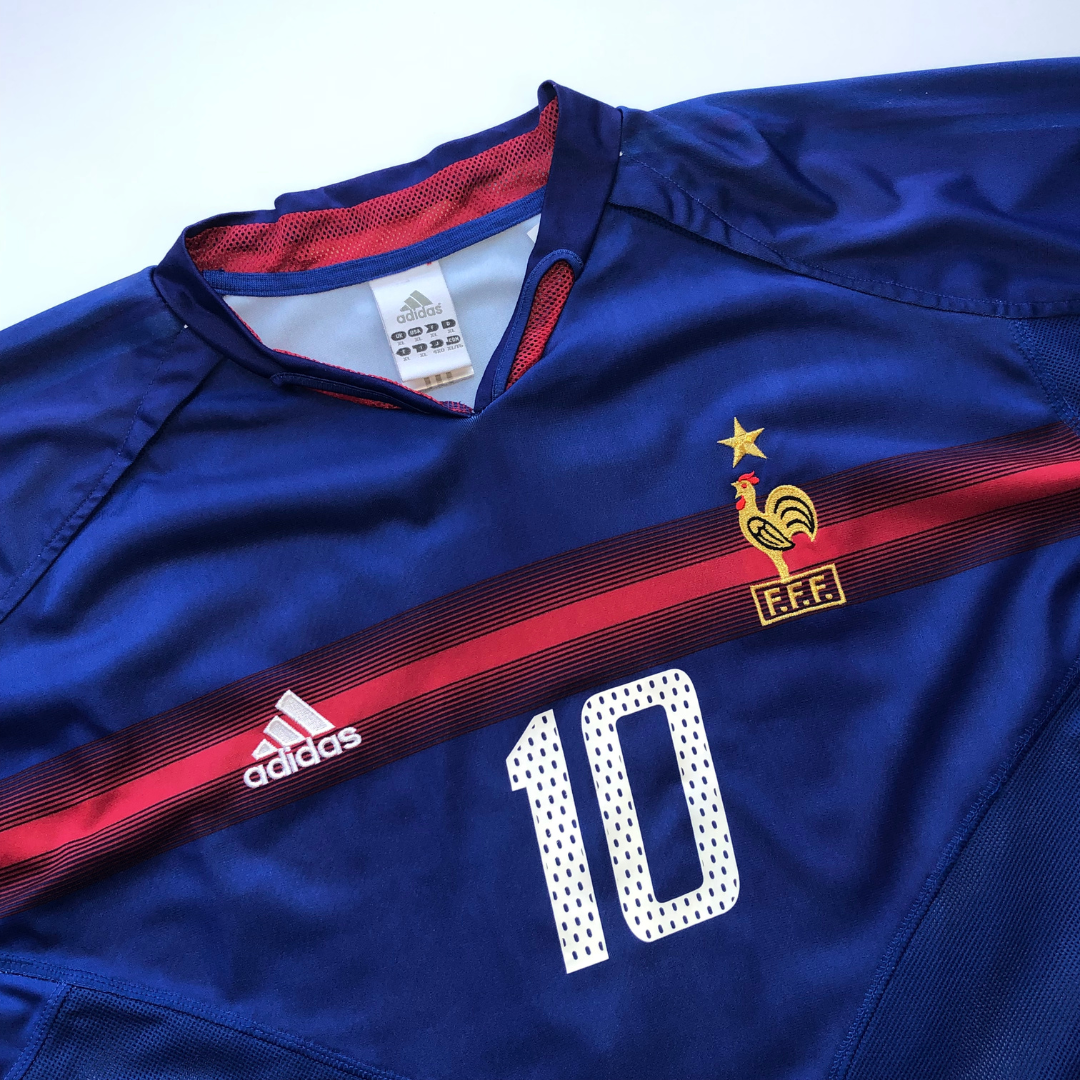 France Original Zidane 2004/2006 Adidas Home Football Shirt Large