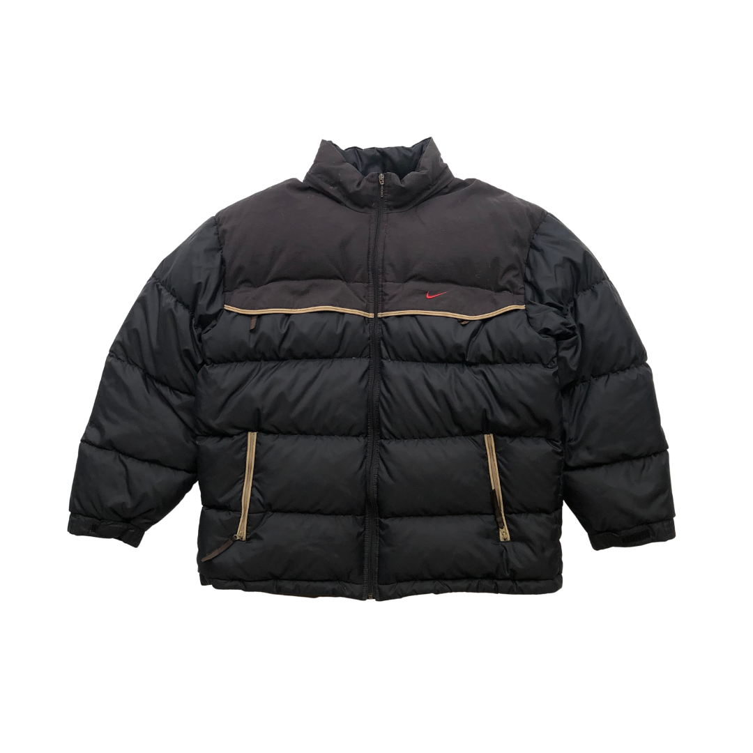 Nike Vintage 1990s Black Down Puffer Jacket Large