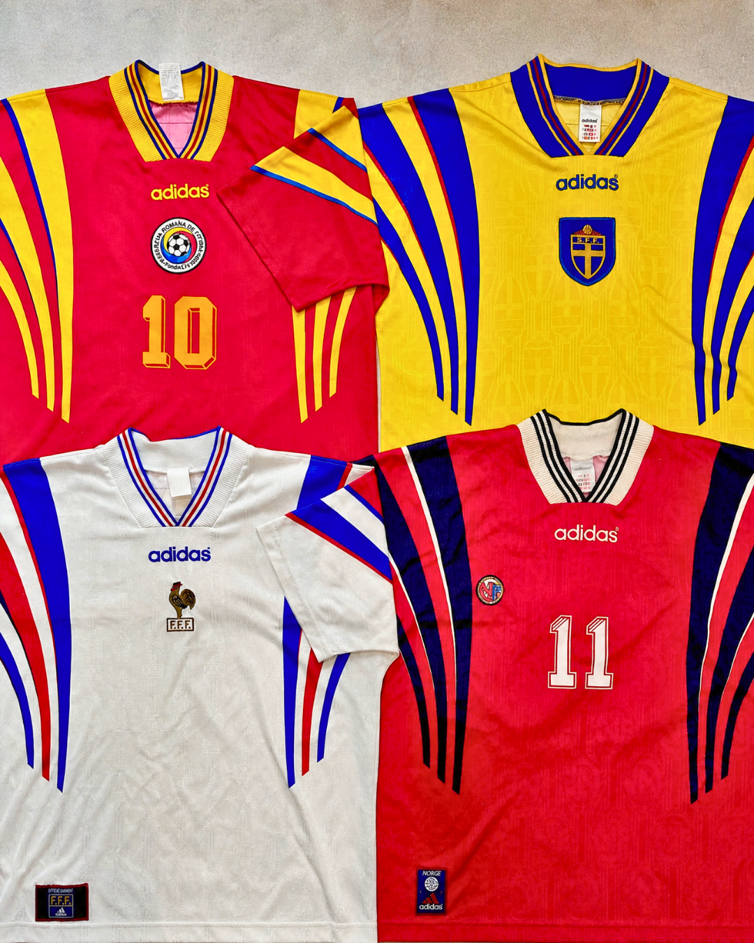 Shop authentic vintage football shirts from national teams like Spain, England, Italy & more. 100% original, retro kits, free UK shipping.
