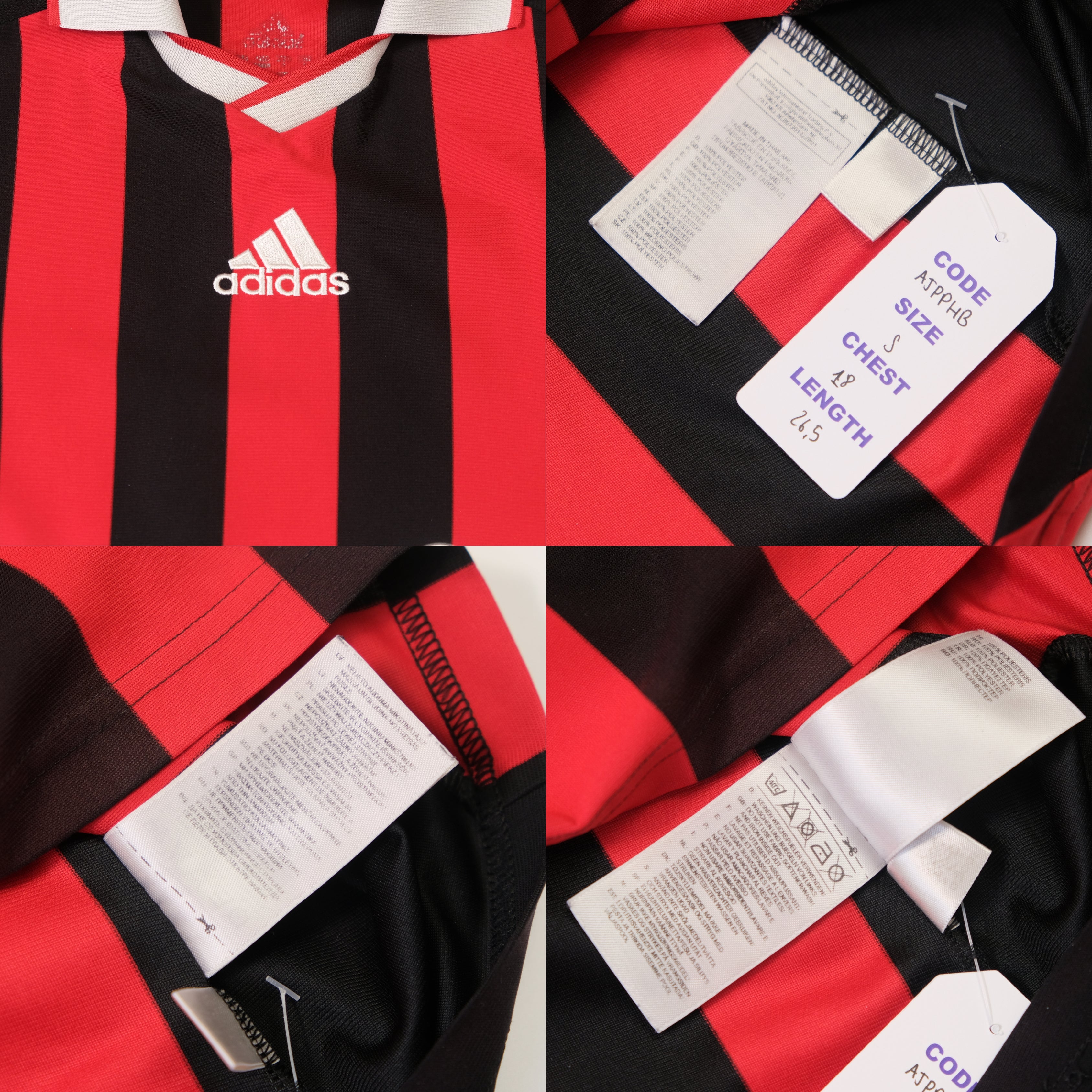 2009/10 AC Milan Home Shirt Adidas Beckham (S/M)