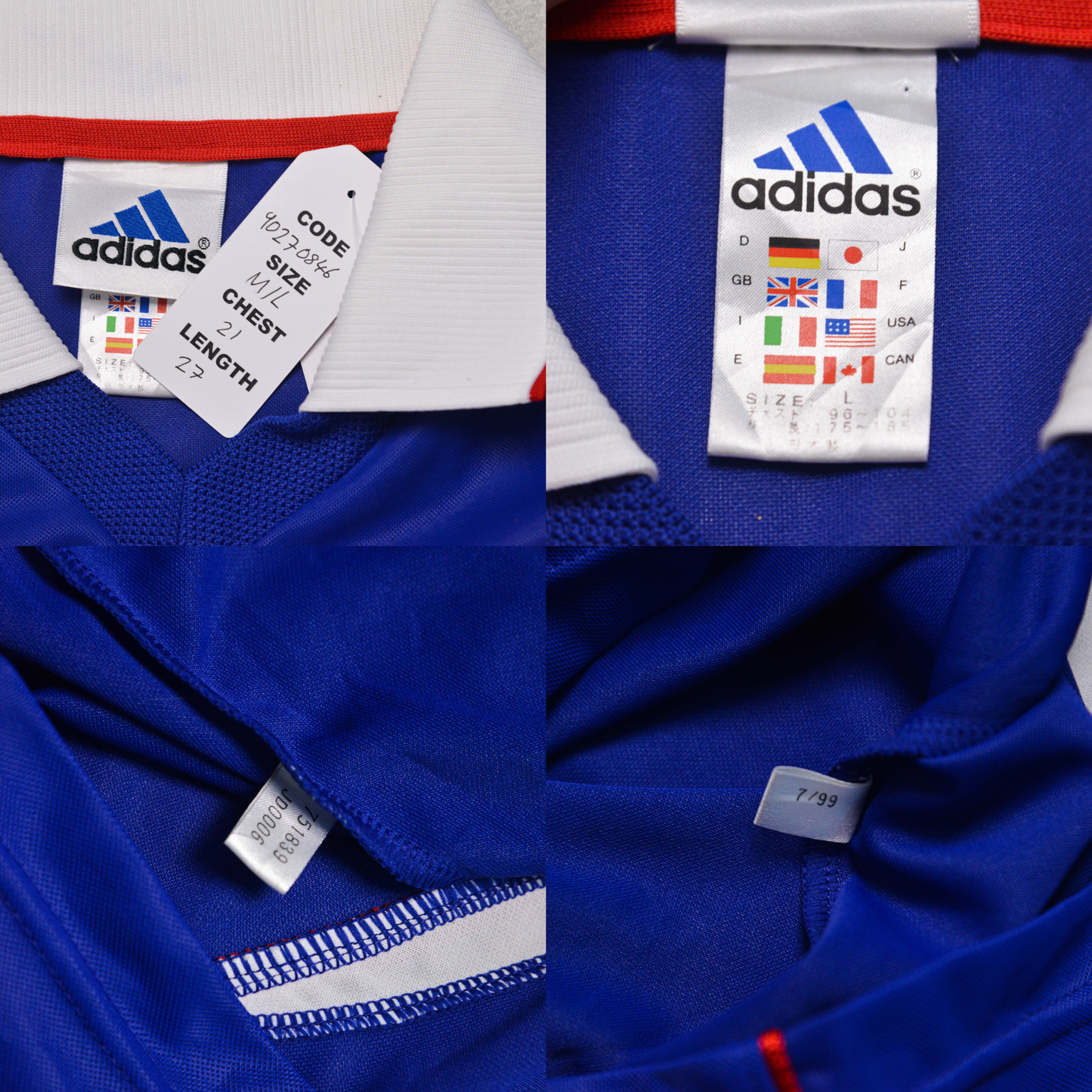 1999/00 Japan Home Shirt Adidas (M/L)