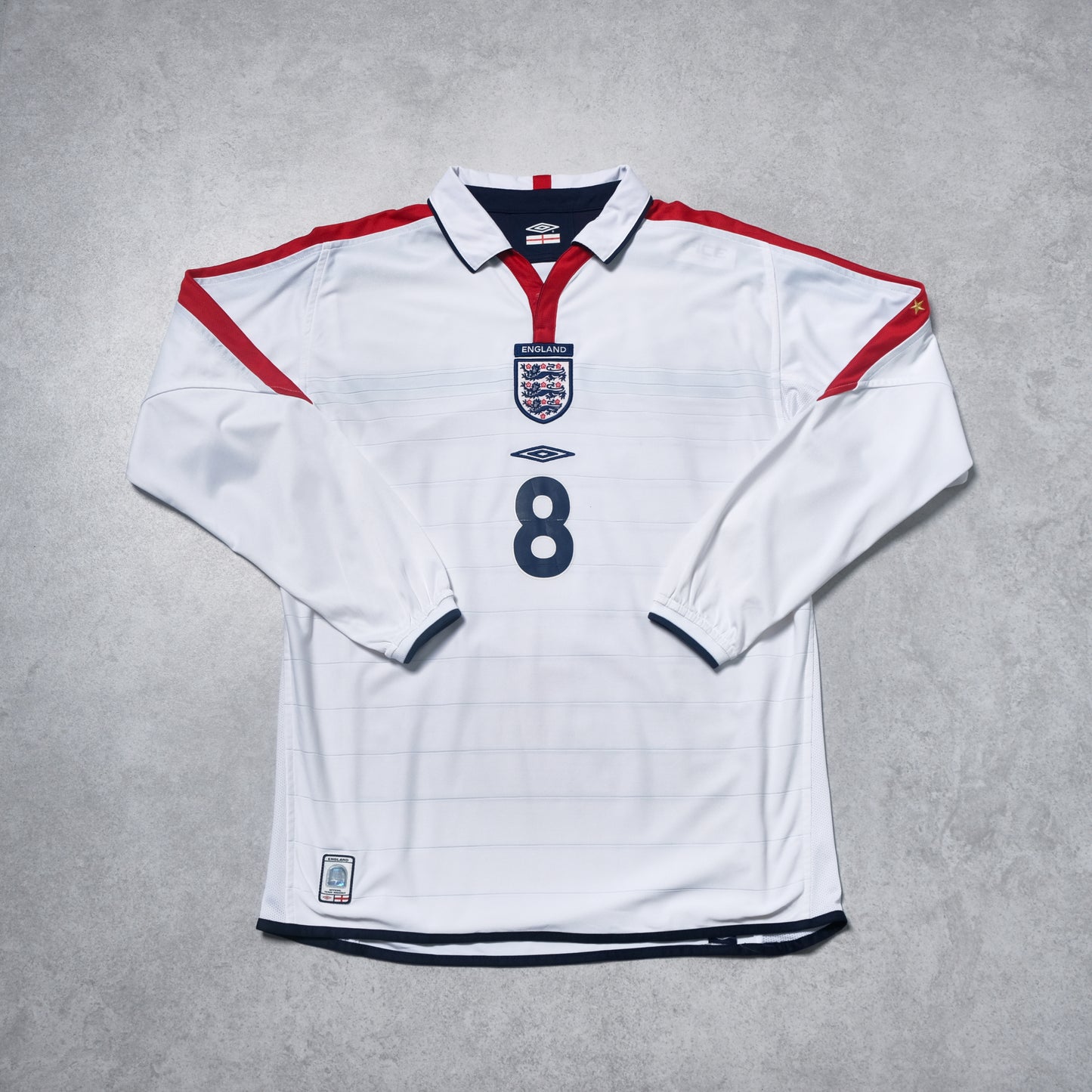 2003/05 England Home Shirt Umbro Scholes (L)