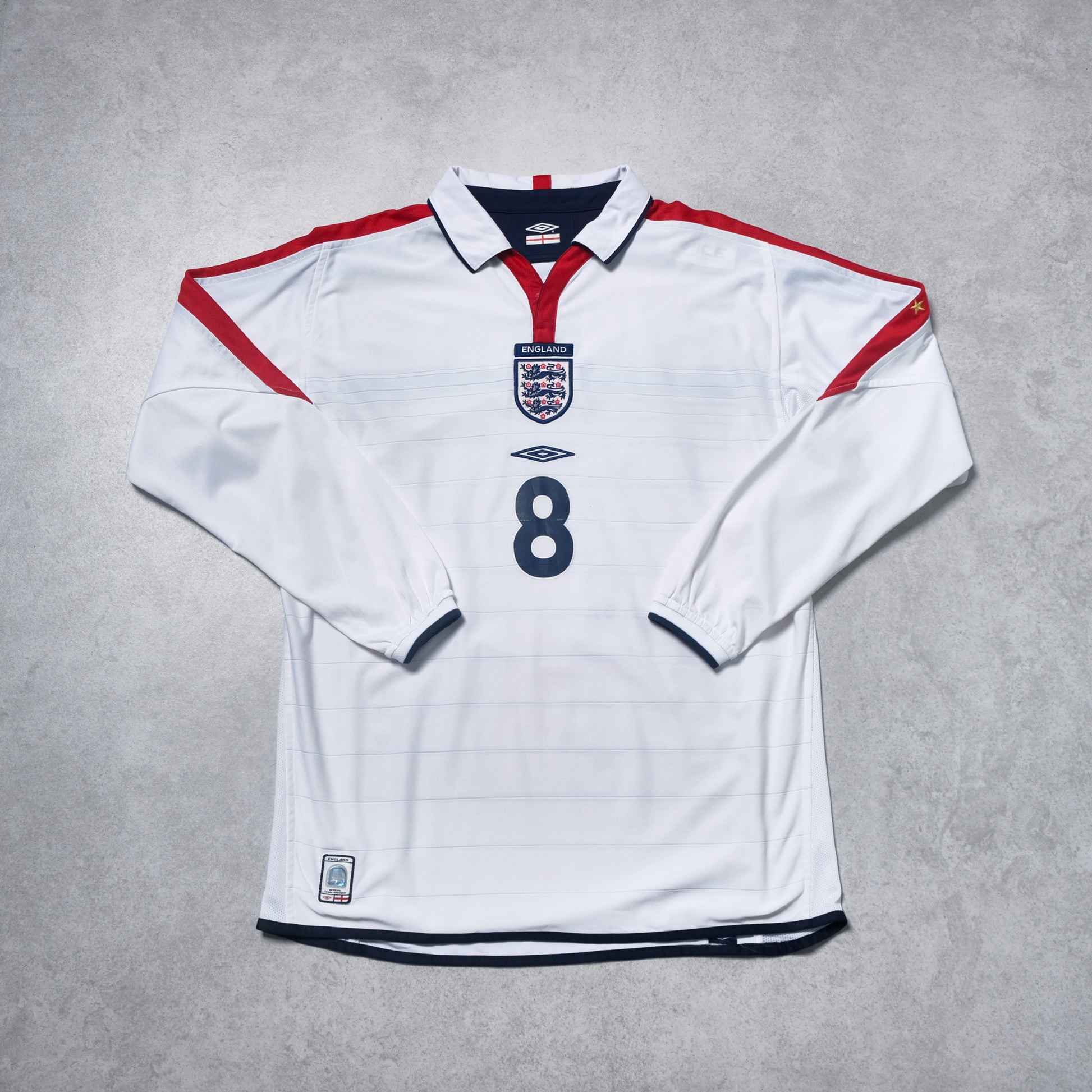 2003/05 England Home Shirt Umbro Scholes (L)
