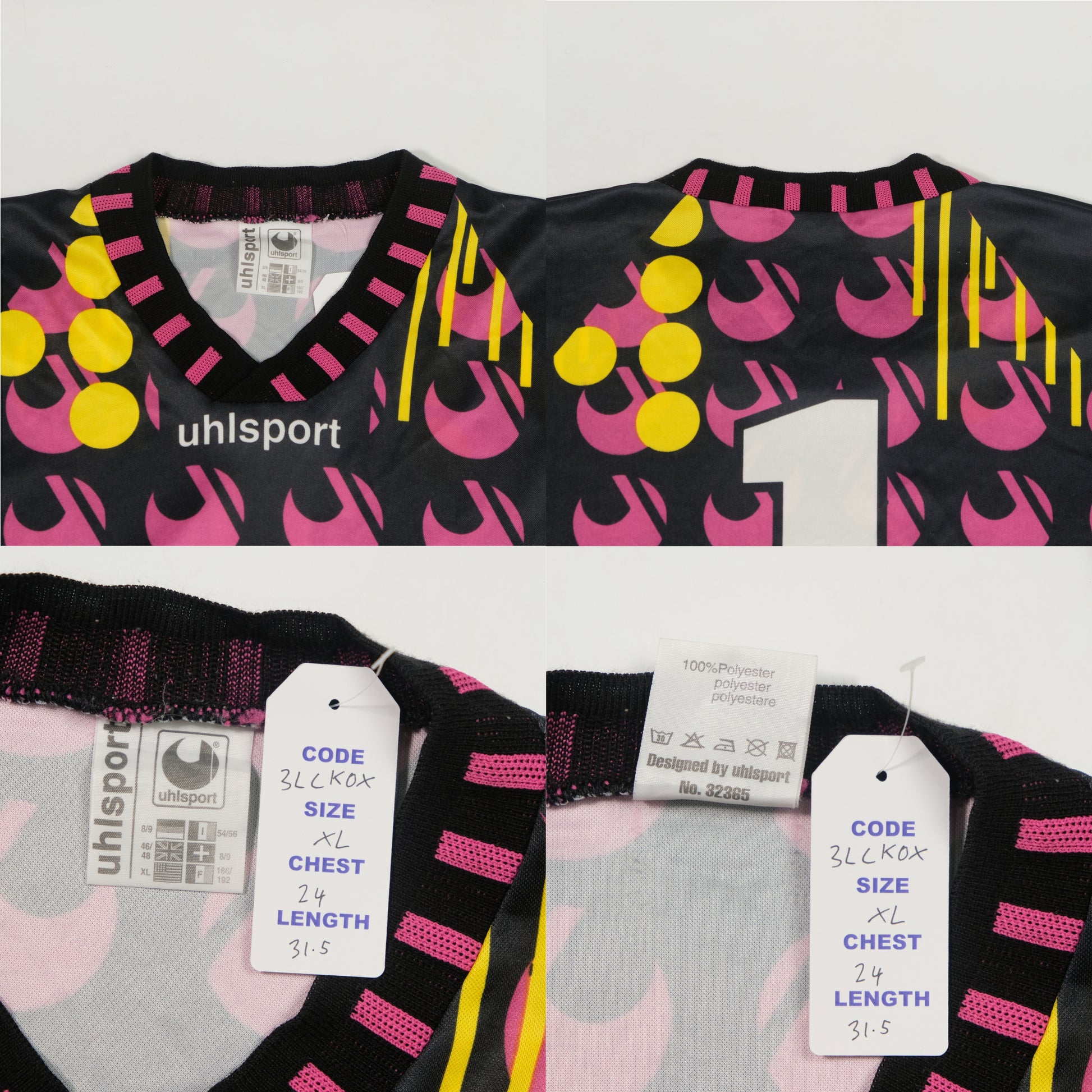 1993/94 Bordeaux Goalkeeper Template Shirt Uhlsport (XL)