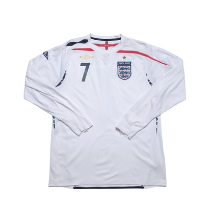 2007/09 England Home Shirt Umbro Beckham (M)