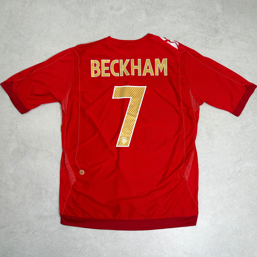 2006/08 England Away Shirt Umbro Beckham (L)