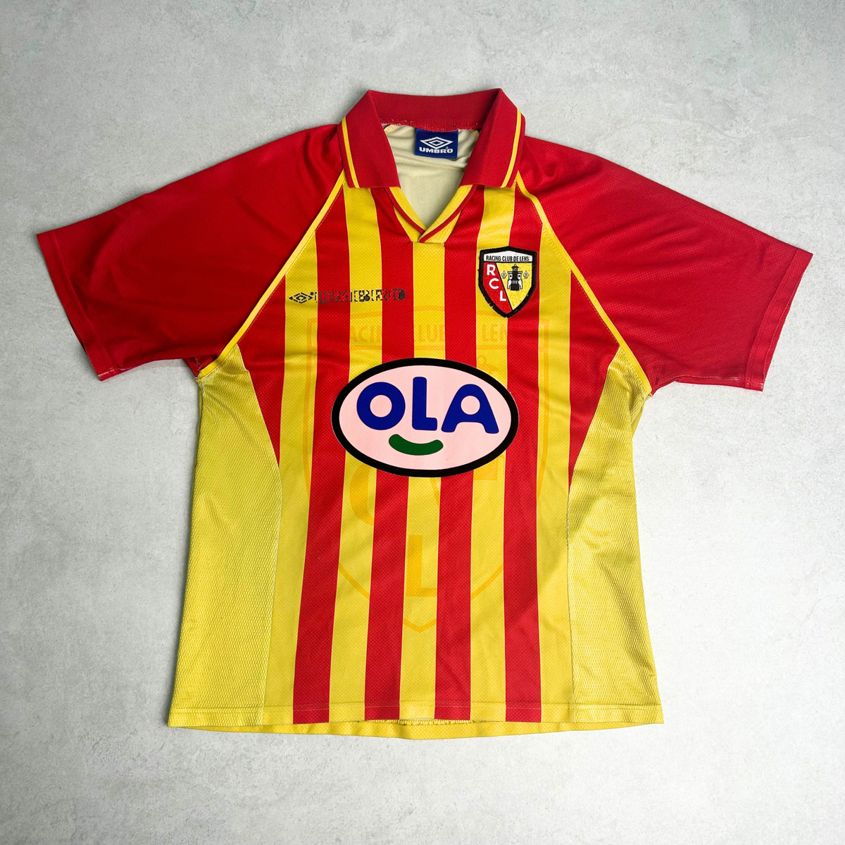 1998/1999 Lens Home Shirt Umbro Vairelles (S/M)