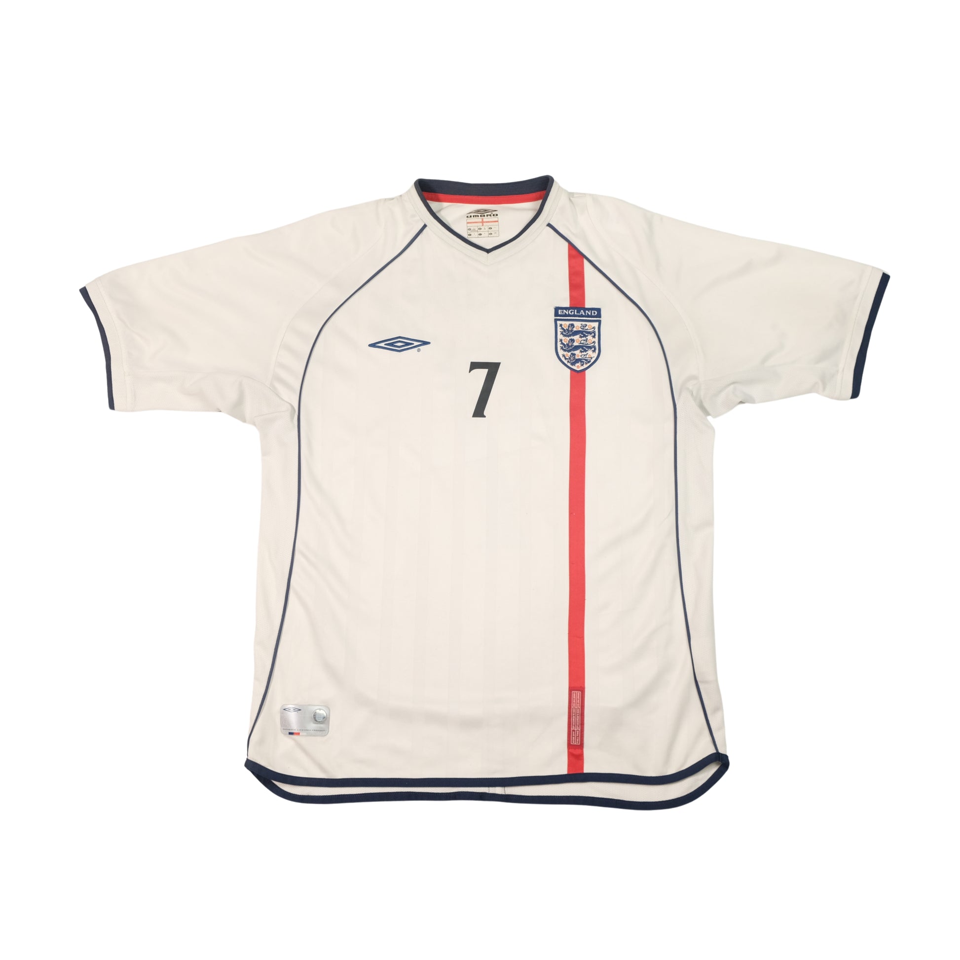 2002/04 England Home Shirt Umbro Beckham (L)