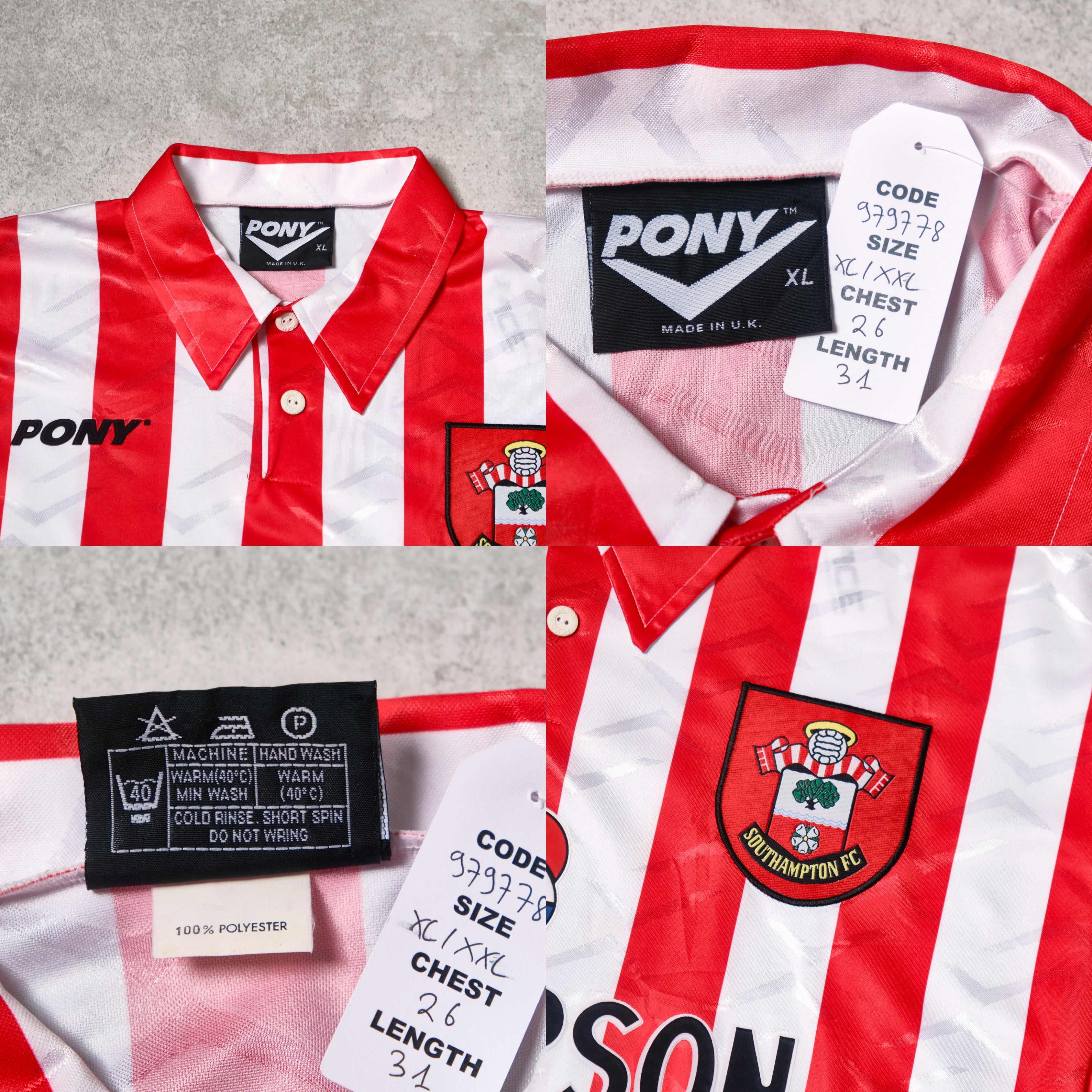 1995/97 Southampton Home Shirt Pony (XL)