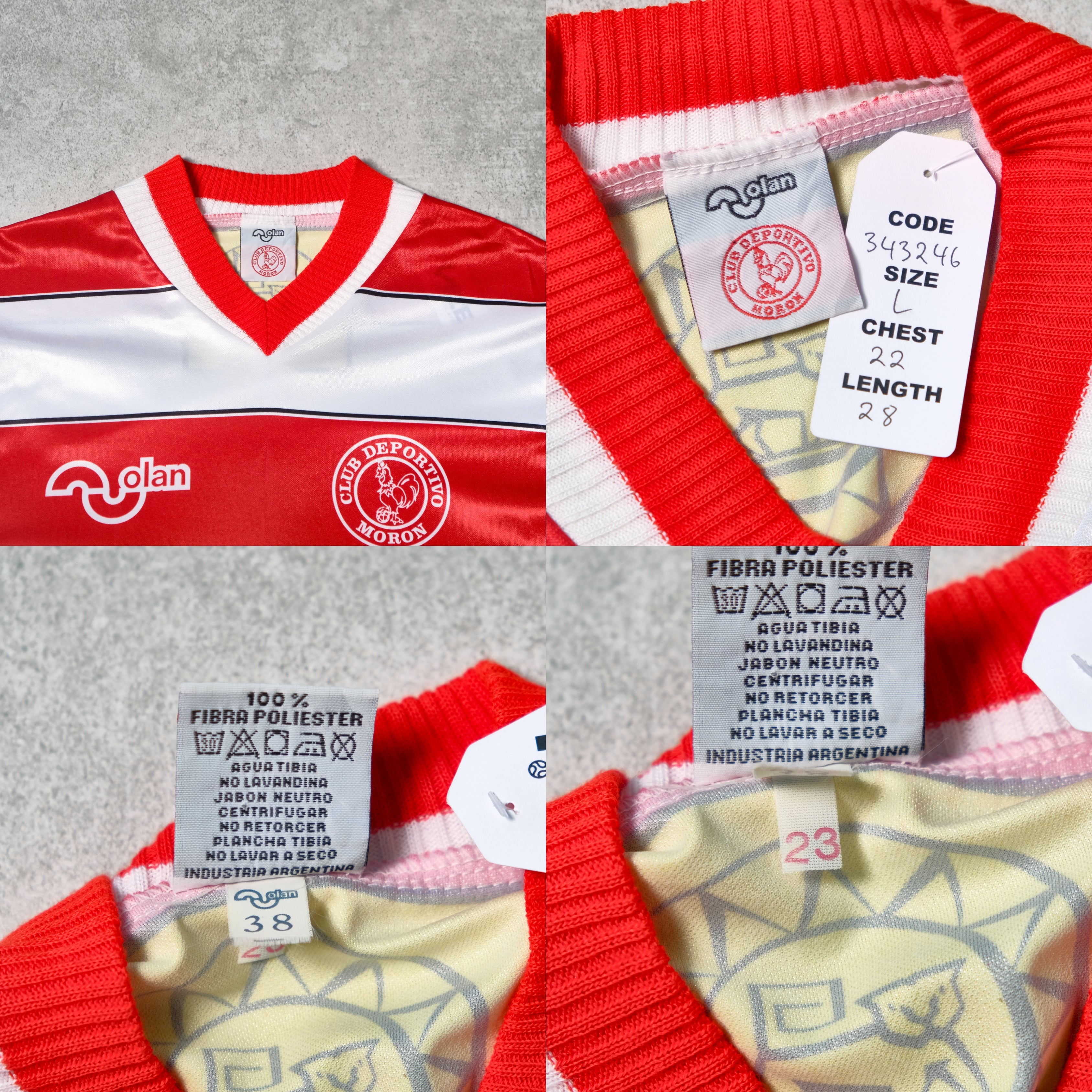 1995/96 Deportivo Morón (Argentina) Home Shirt Olan (L)