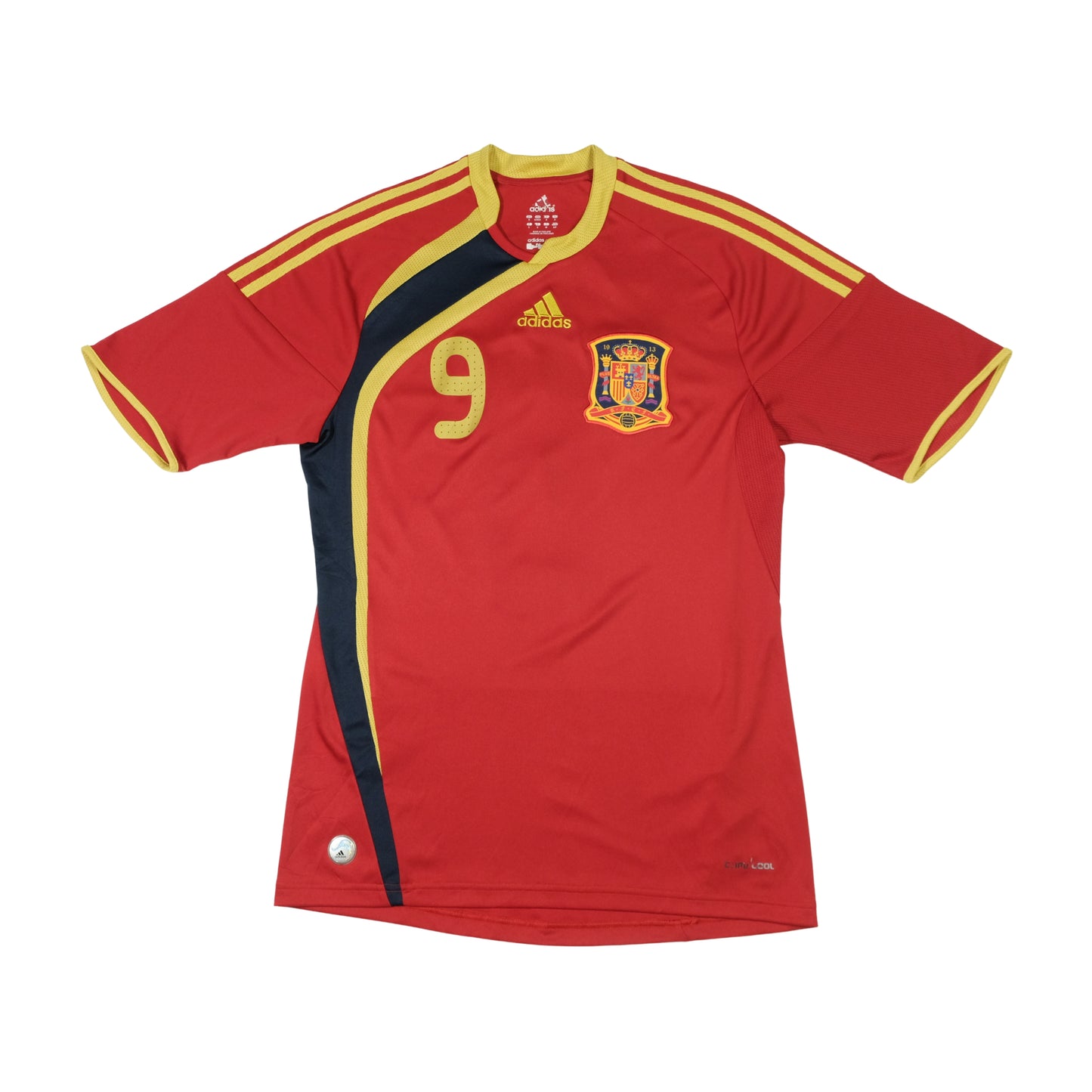 Spain Vintage Torres 9 Adidas 2009 Football Shirt Small