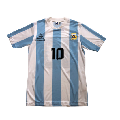 Argentina Maradona Original 1986 Le Coq Sportif Home Football Shirt Medium