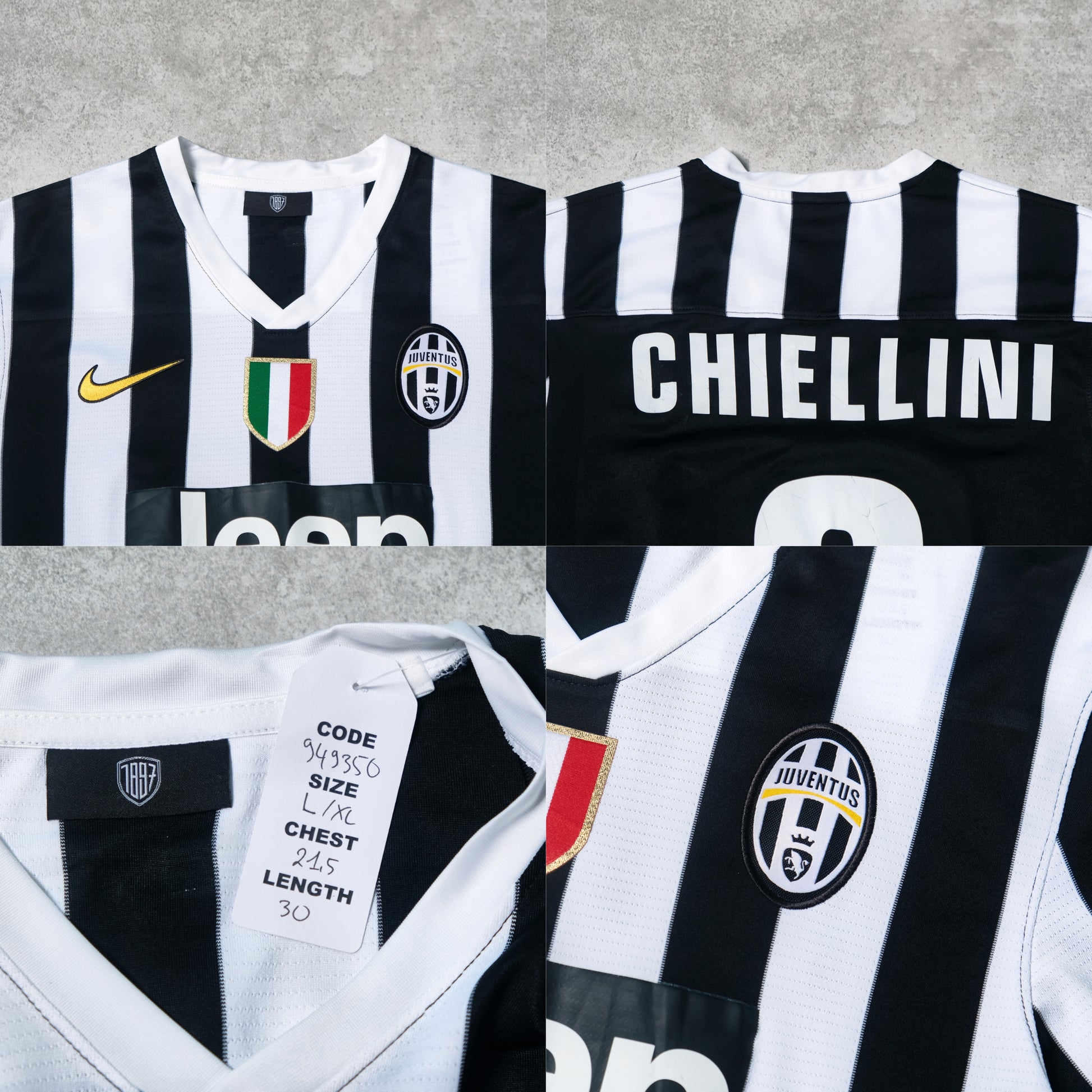 2013/14 Juventus Home Shirt Nike Chiellini (L/XL)