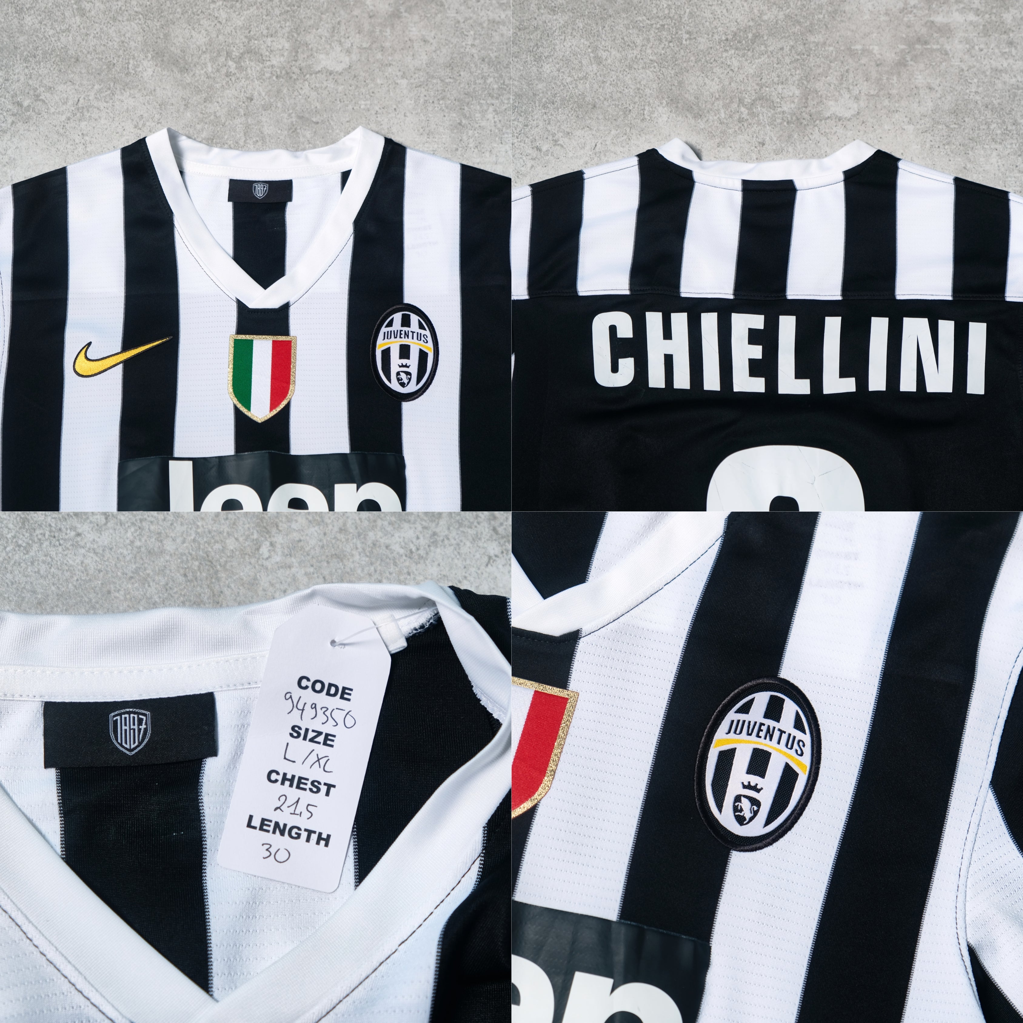 2013/14 Juventus Home Shirt Nike Chiellini (L/XL)