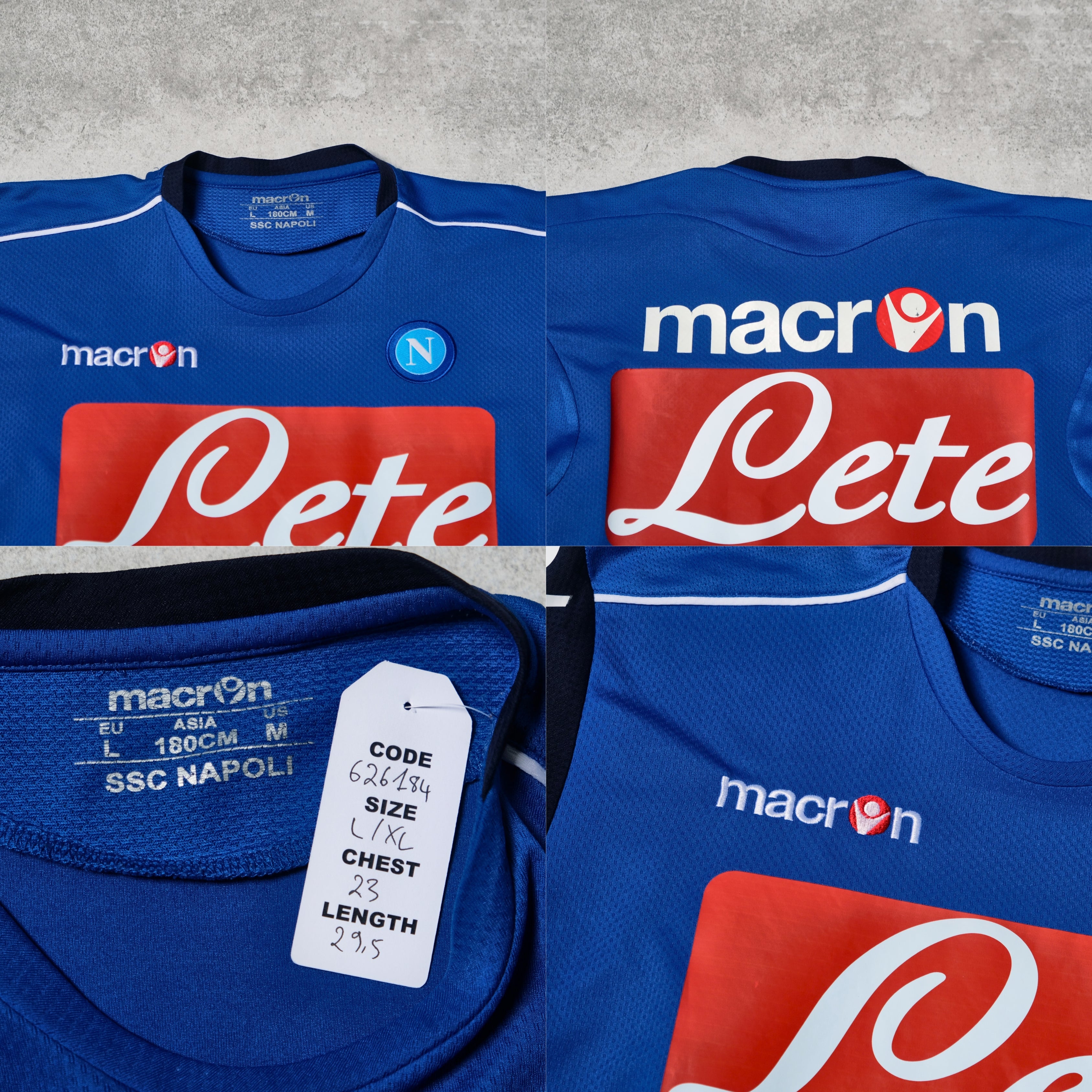 Camiseta de entrenamiento del Napoli 2010/11 Macron (L/XL)