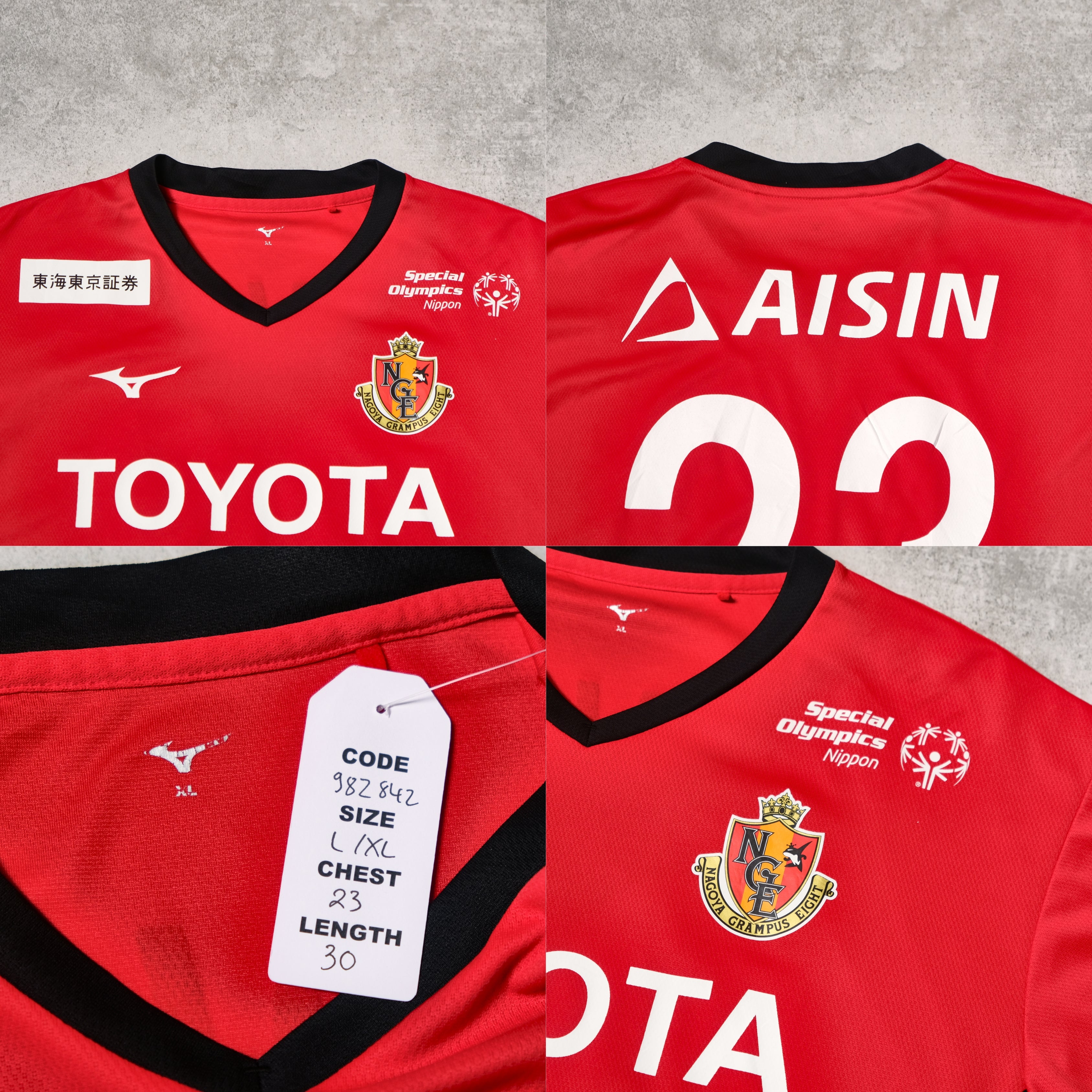 2010s Nagoya Grampus Home Shirt Mizuno (L/XL)