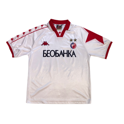 Red Star Belgrade Original Kappa 1995/1996 Away Vintage Football Shirt Large