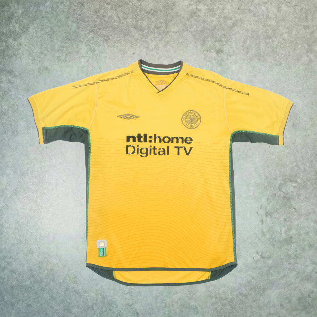 Camiseta Celtic visitante 2002/03 Umbro (Talla S)