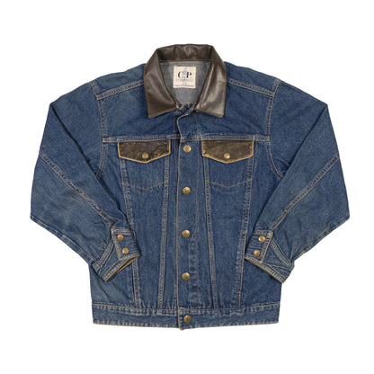 CP Company 1980s Vintage Denim Leather Jacket XS/S