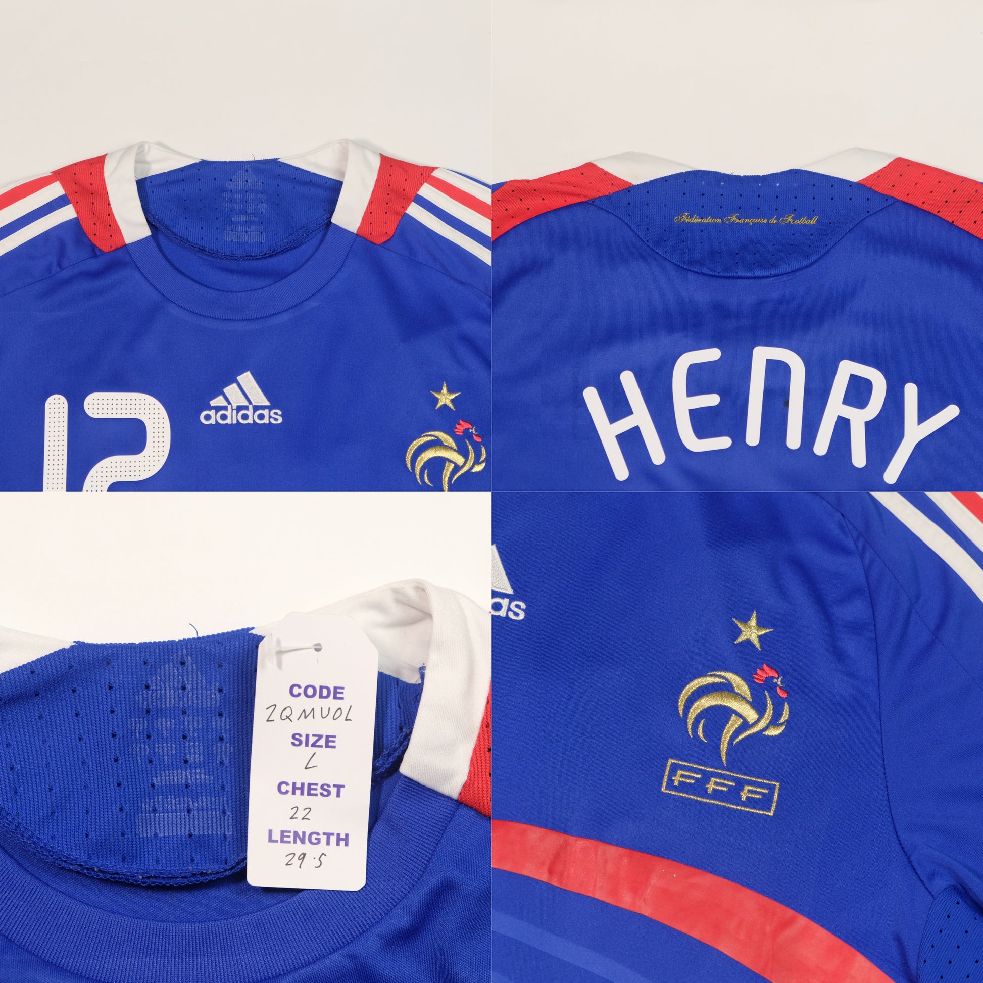 2008/09 France Home Shirt Henry Adidas (L)