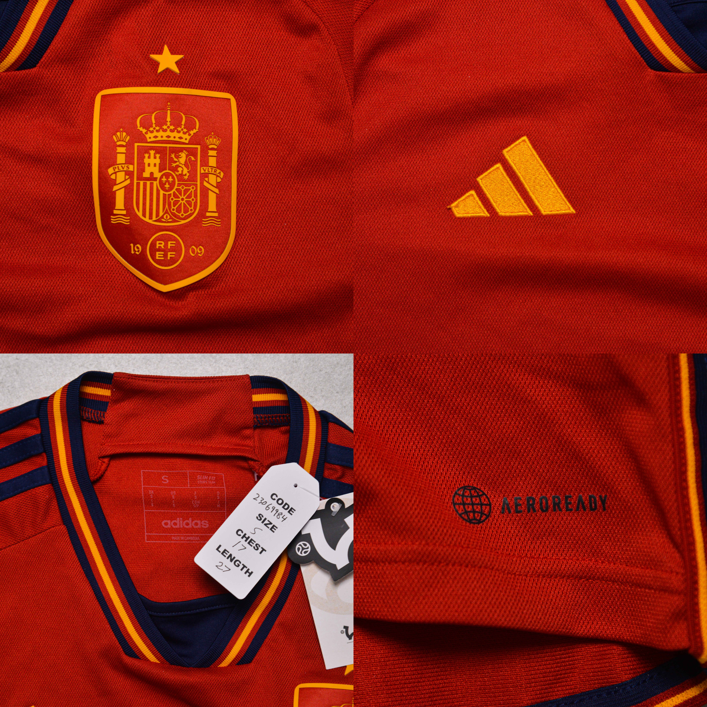 2022/23 Spain Home Shirt Adidas (S)