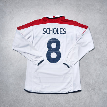 2003/05 England Home Shirt Umbro Scholes (L)