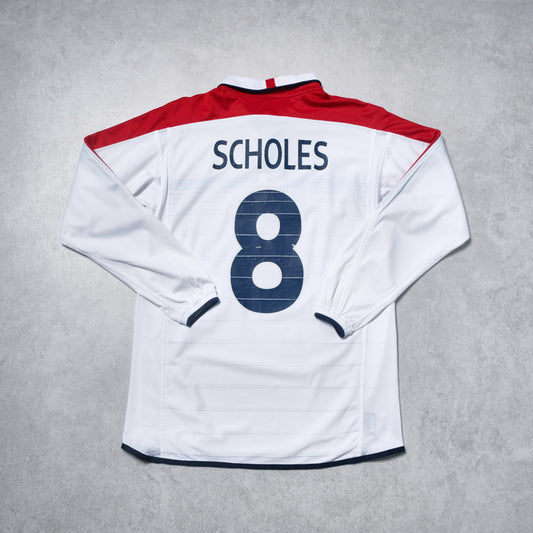 2003/05 England Home Shirt Umbro Scholes (L)