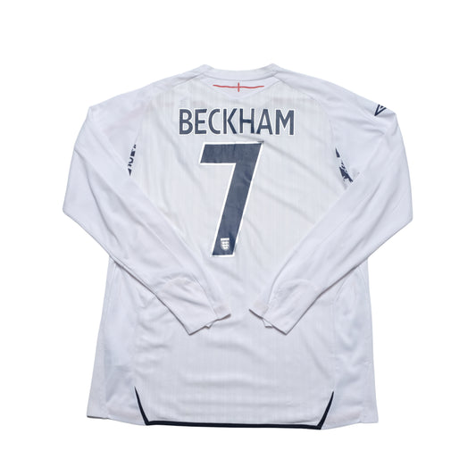 2007/09 England Home Shirt Umbro Beckham (M)