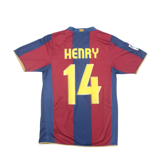 2007/08 Barcelona Home Shirt Nike Henry (S/M)