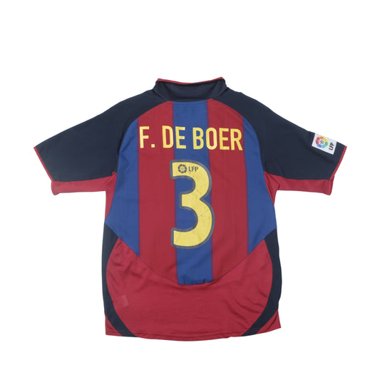 2003/04 Barcelona Home Shirt Nike De Boer (M)