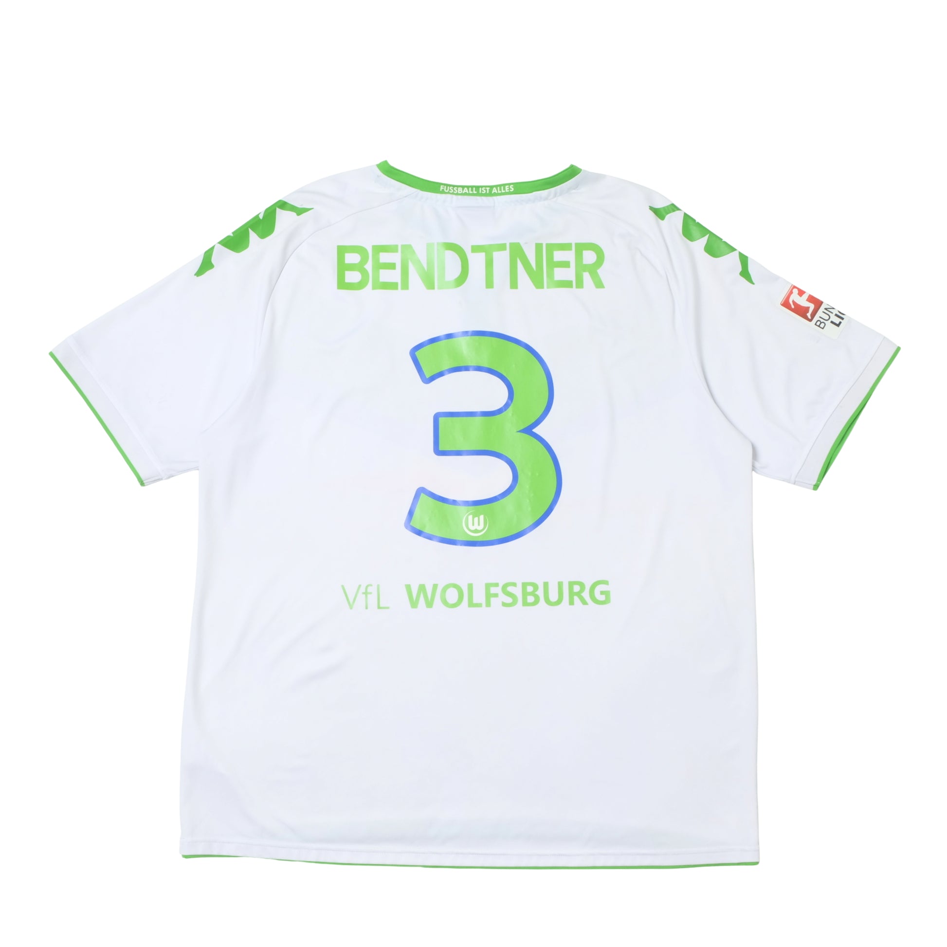 2015/16 Wolfsburg Home Shirt Kappa Bendtner (L/XL)