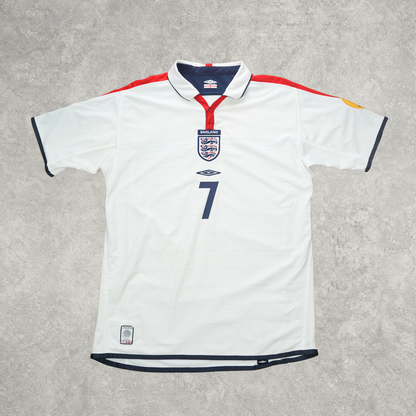 2003/05 England Home Shirt Umbro Beckham (M/L)