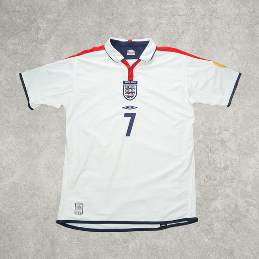 2003/05 England Home Shirt Umbro Beckham (M/L)