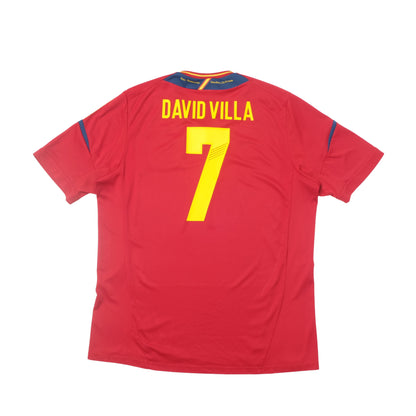 2012/13 Spain Home Shirt Adidas David Villa (XL)