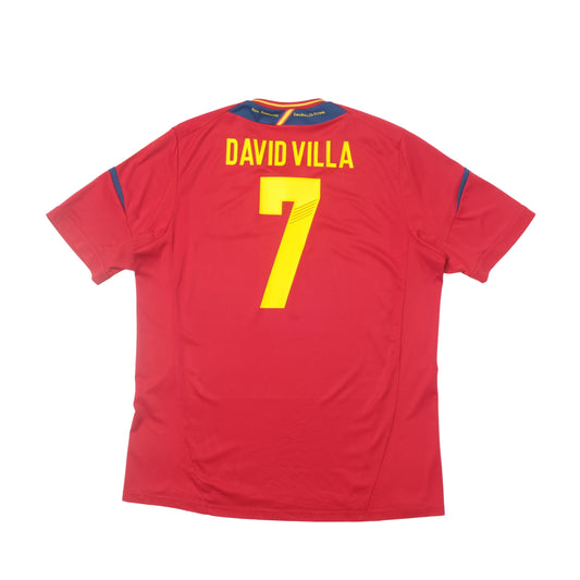 2012/13 Spain Home Shirt Adidas David Villa (XL)
