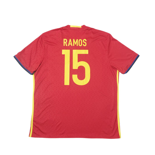 2016/17 Spain Home Shirt Adidas Ramos (L/XL)