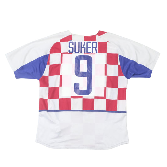 2002/04 Croatia Home Shirt Nike Suker (L/XL) 