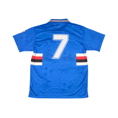 Sampdoria Original Asics 1995/1996 Home Vintage Football Shirt Large