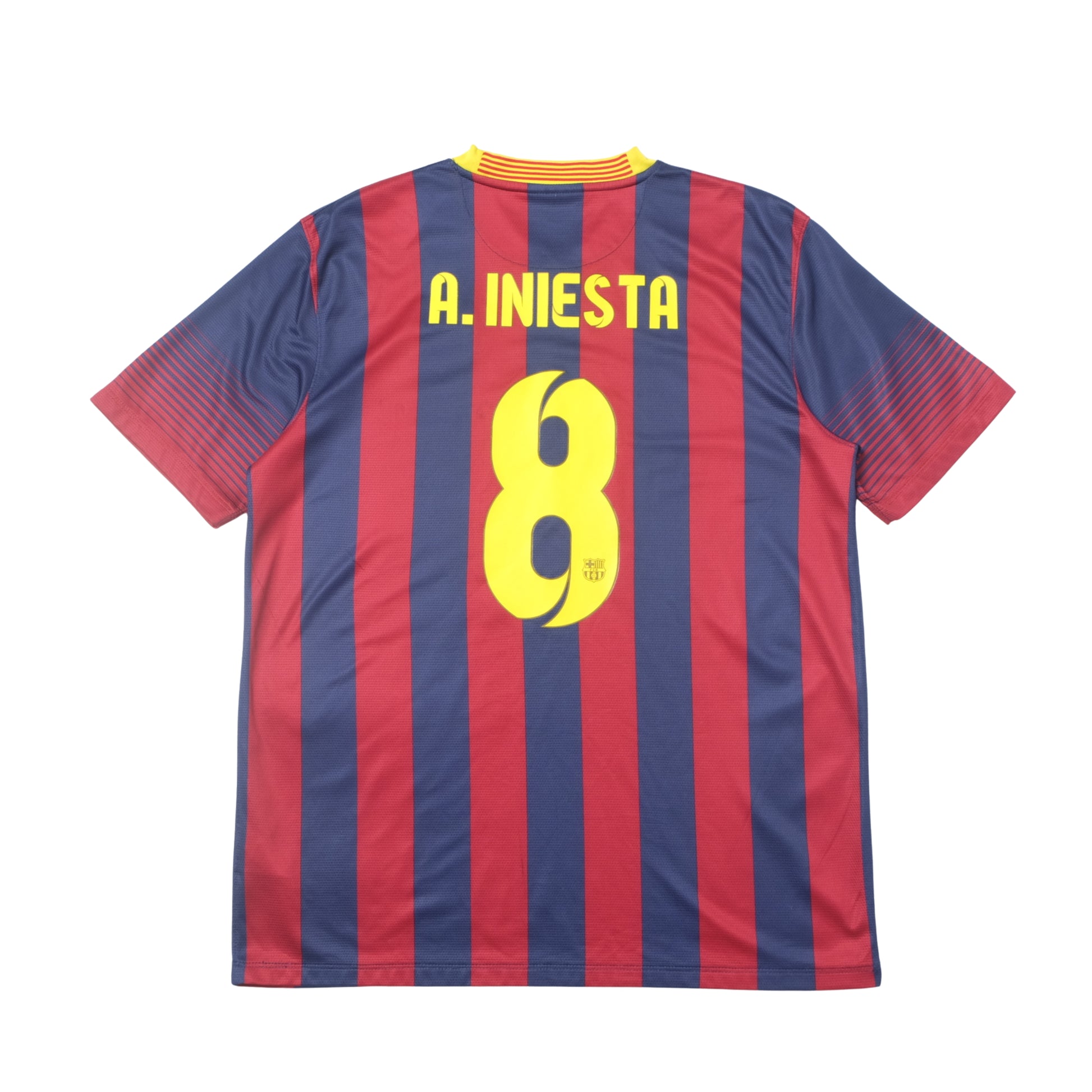 2013/14 Barcelona Away Shirt Nike Iniesta (L/XL)