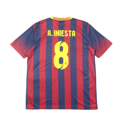 2013/14 Barcelona Away Shirt Nike Iniesta (L/XL)