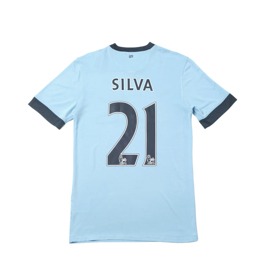 2014/15 Manchester City Home Shirt Nike David Silva (S)