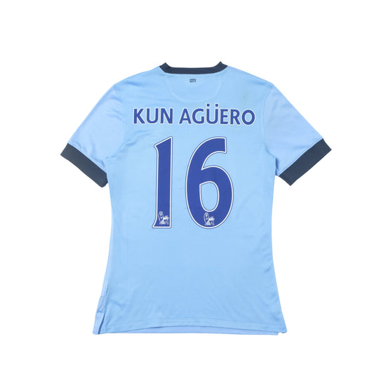 2014/15 Manchester City Home Shirt Nike Aguero (M/L) 