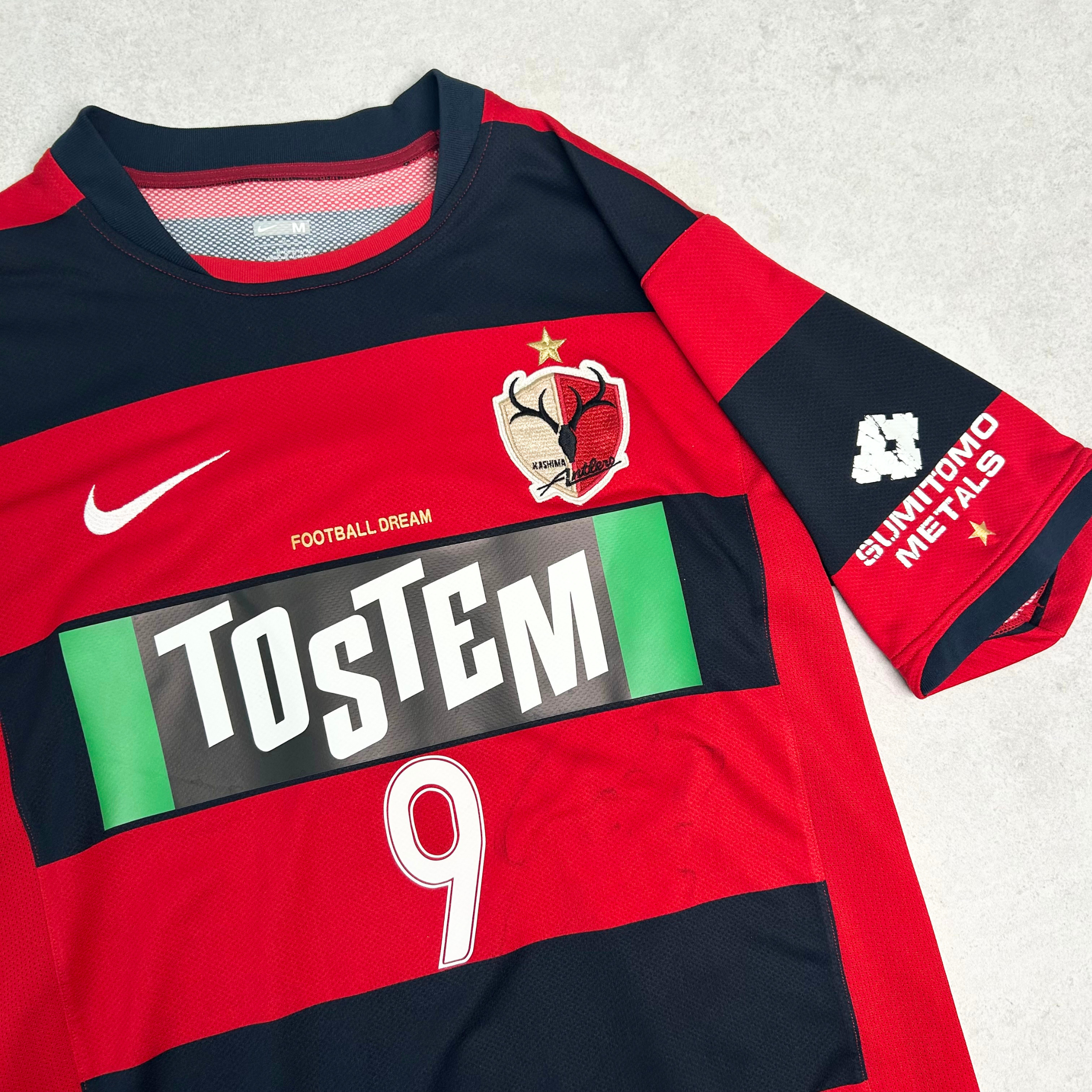 2008/09 Kashima Antlers Home Shirt J-League Nike Tashiro (M/L)