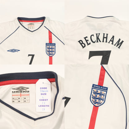 2002/04 England Home Shirt Umbro Beckham (L)