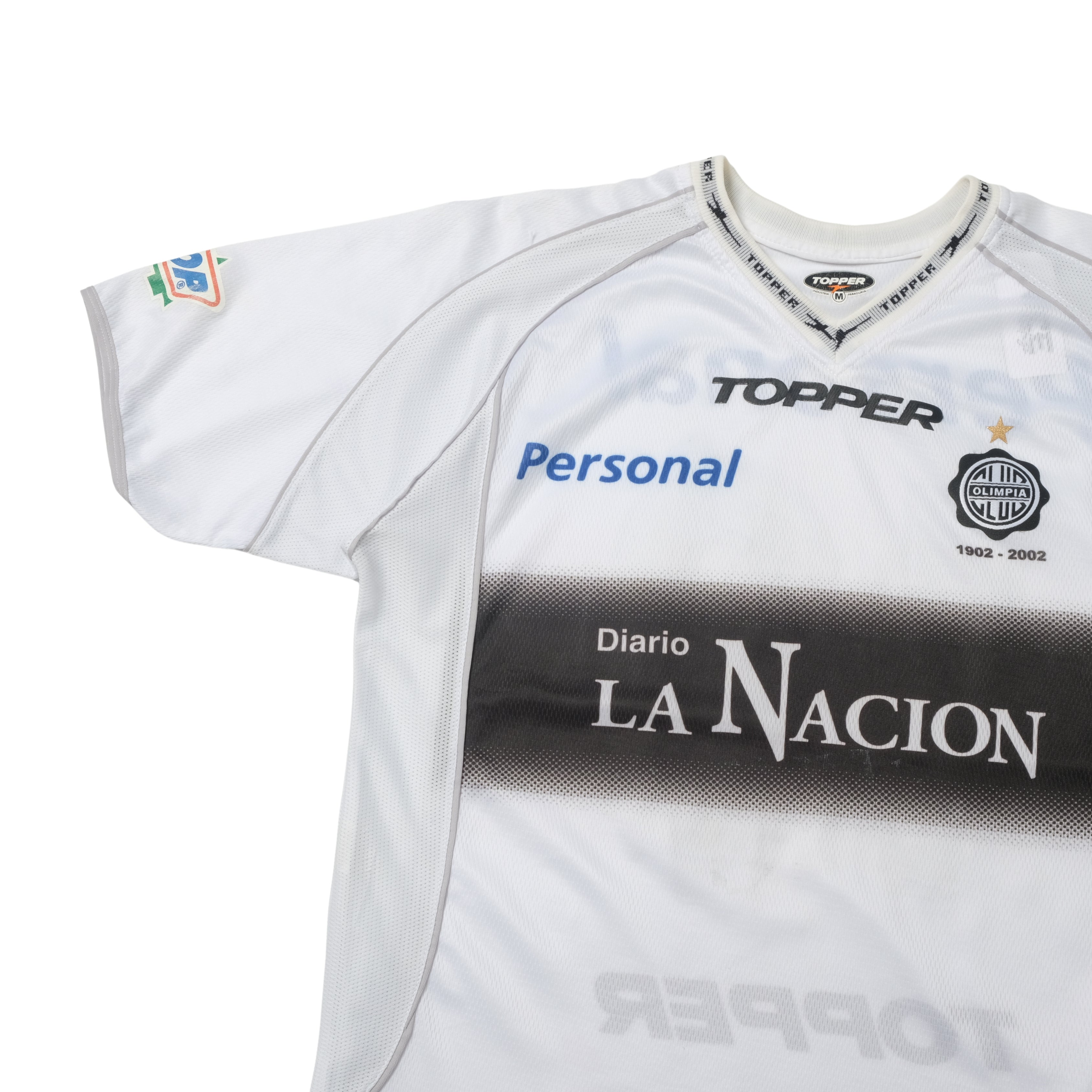 2002 Club Olimpia (Paraguay) Centenary Home Shirt Topper (M)