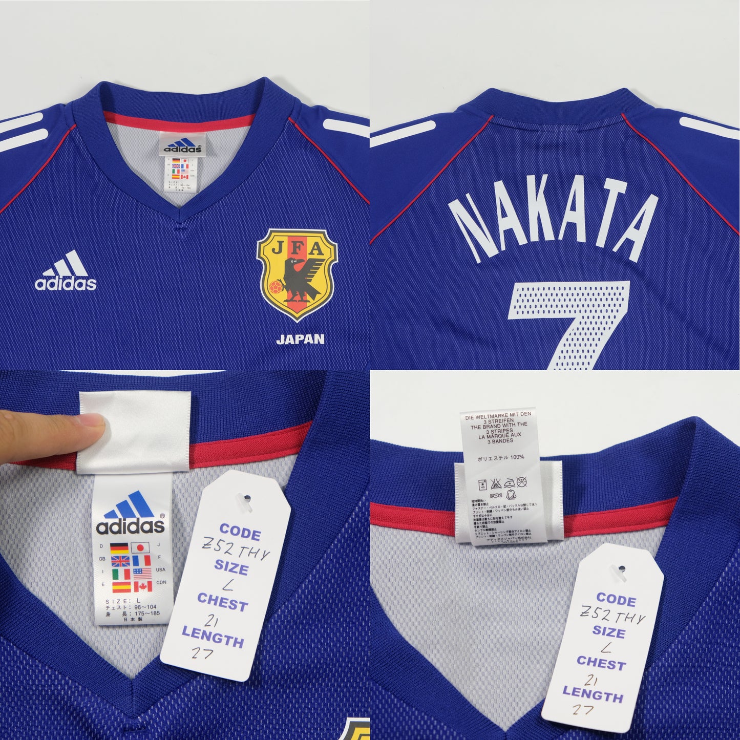 2004/06 Japan Home Shirt Nakata Adidas (L) 